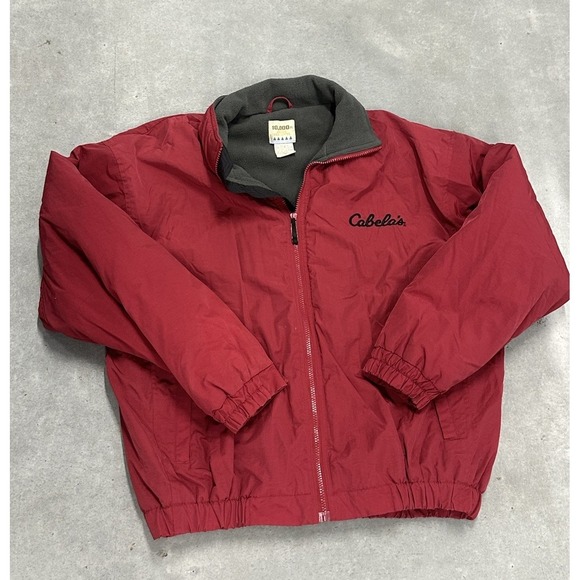 Cabela's Other - Vintage Cabela's 10,000 Ft Above Sea Level Red Fleece Lined Jacket Men's Large